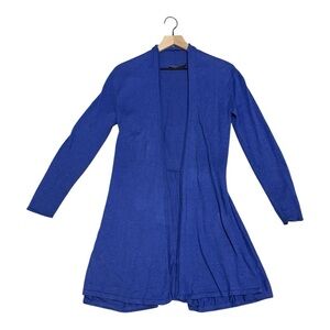Peruvian Connection Pima Cotton Silk Blue Cardigan Size XS | Lightweight Luxury